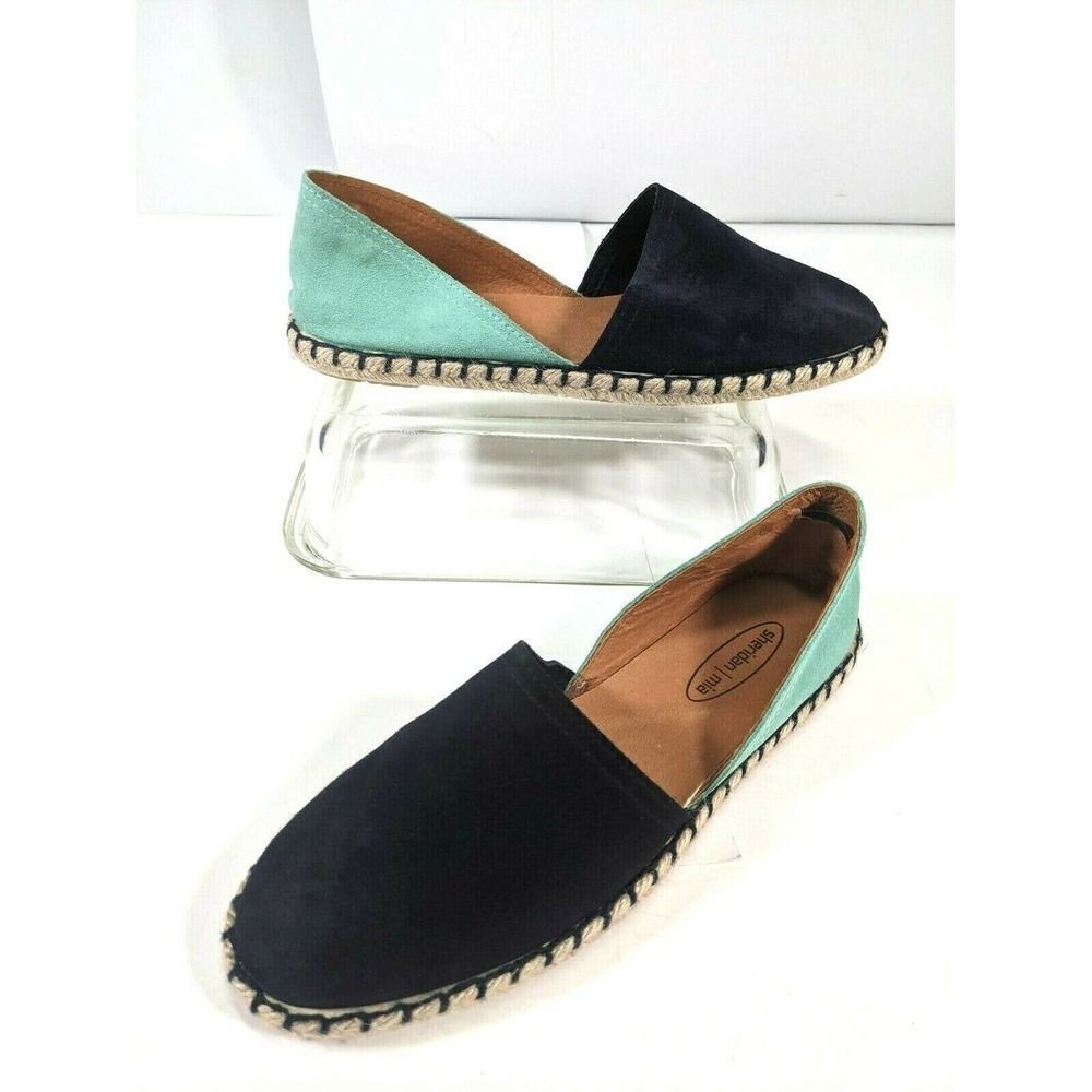 Sheridan Mia Womens Color Block Suede Espadrille Flat Shoes Size 10 Murr